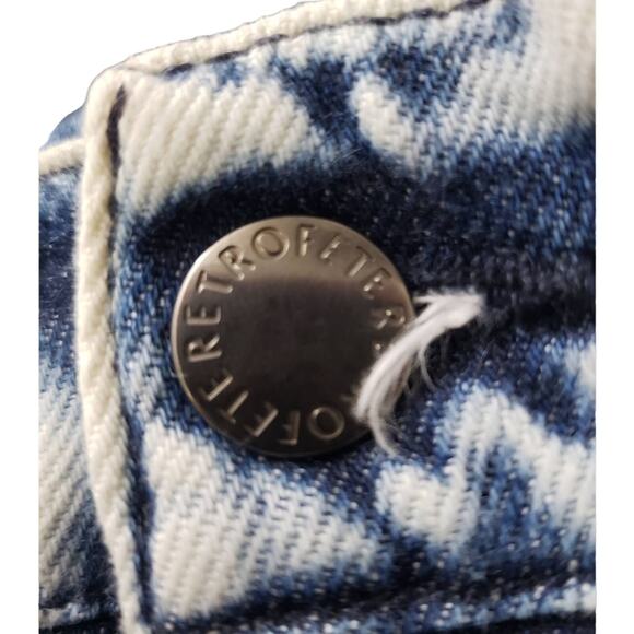 RETROFÊTE Myla Acid Wash Cropped acid-wash high-rise tapered jeans size 28 - Picture 8 of 15